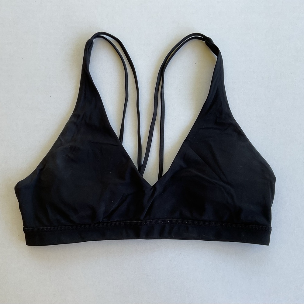 Lululemon Freely Flexed Bra Black Sports Bra Women's Size 8 - Picture 3 of 5